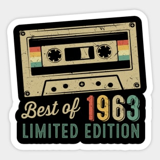 60 Years Old Best Of 1963 Cassette Sticker